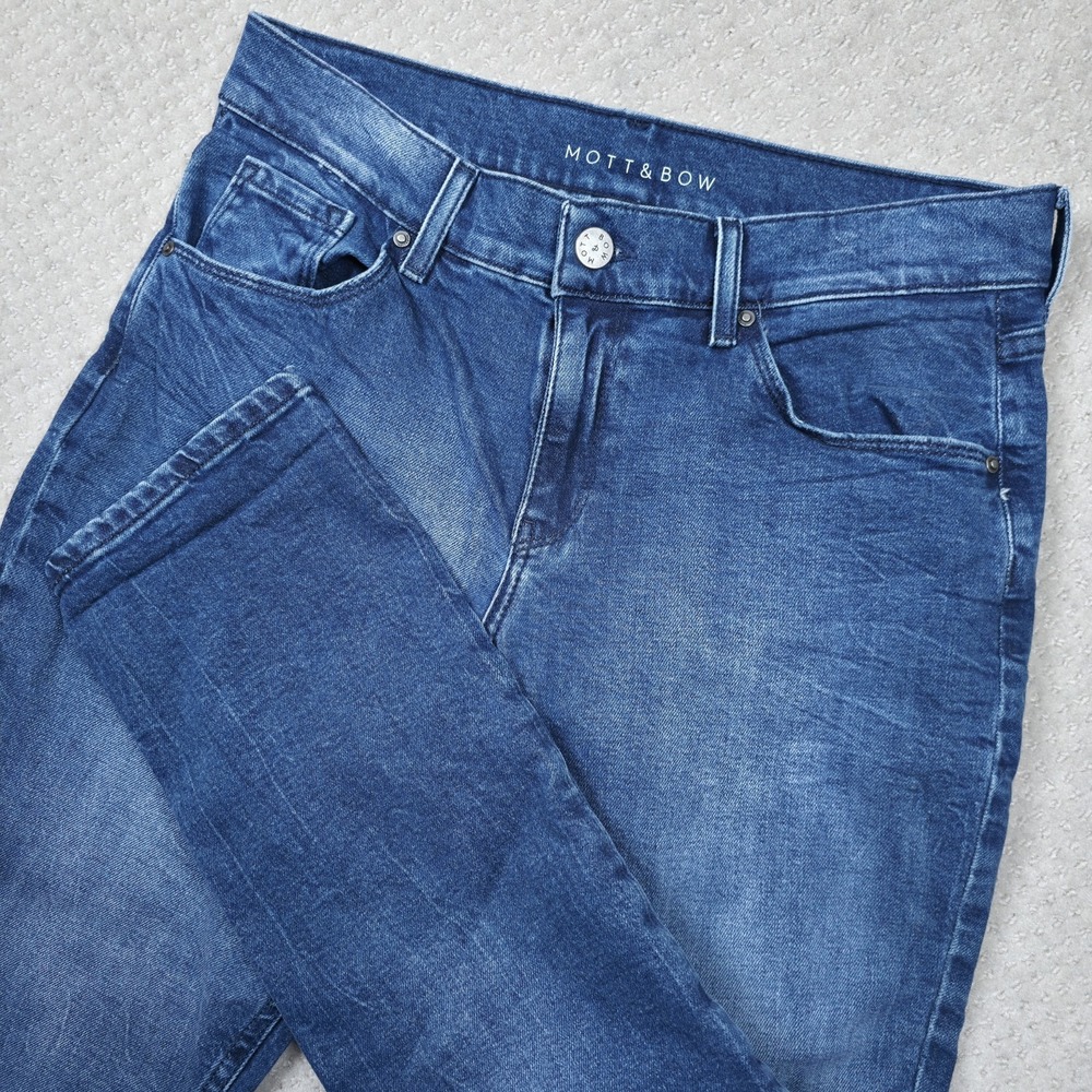Mott & Bow The Boyfriend‎ Jeans Womens Size 29x28 Medium Wash Stretch Mid Rise